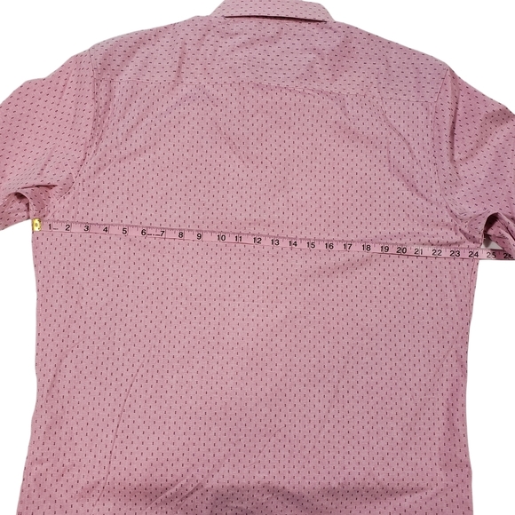 Craft & Flow Pink Navy Blue Flip Cuff Button Up Shirt XL Short Sleeve Casual NWT - Picture 12 of 12